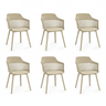 Kit 6 Cadeiras Montreal Marcela Estofada - Nude - 1