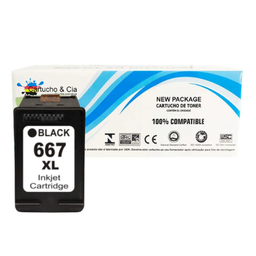 Cartucho de Tinta Compatível 667xl Preto 14ml - 2