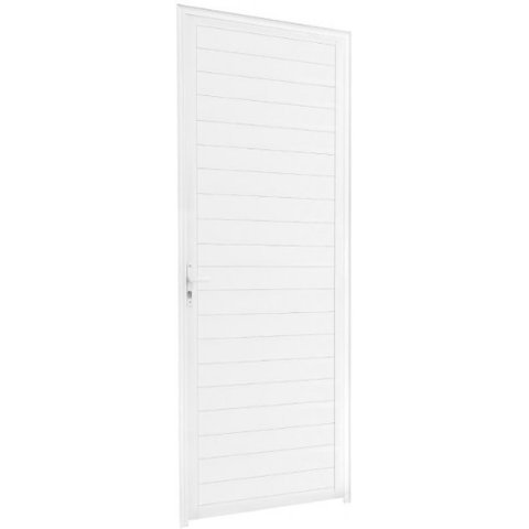 Porta Lambril Branca C/maçaneta 2,10x0,60 Esq.