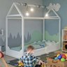 Cama Infantil Montessoriana Casinha com Colchão 88cm x 170cm Divicar Móveis - 1