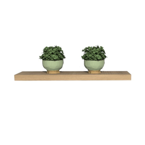 Prateleira Reta Decorativa 60x15 Mdf com Suporte Invisível Plancasa:carvalho