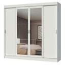 Ver imagem 3 de Guarda-roupa Casal Madesa Austin 4 Portas de Correr com Espelhos 3 Gavetas