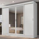 Ver imagem 1 de Guarda-roupa Casal Madesa Austin 4 Portas de Correr com Espelhos 3 Gavetas