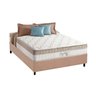 Cama Box Casal: Colchão Molas Anjos Superlastic King Best + Base CRC Suede Bege(138x188) - 1