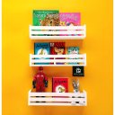Ver imagem 3 de Nicho Organizador de Livros e Brinquedos Prateleira Revisteiro para Quarto de Bebê MDF 3Un 55cm
