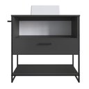 Ver imagem 3 de Gabinete para Banheiro com Cuba 80cm Placaeponto P1028-Gra Metal Grafite