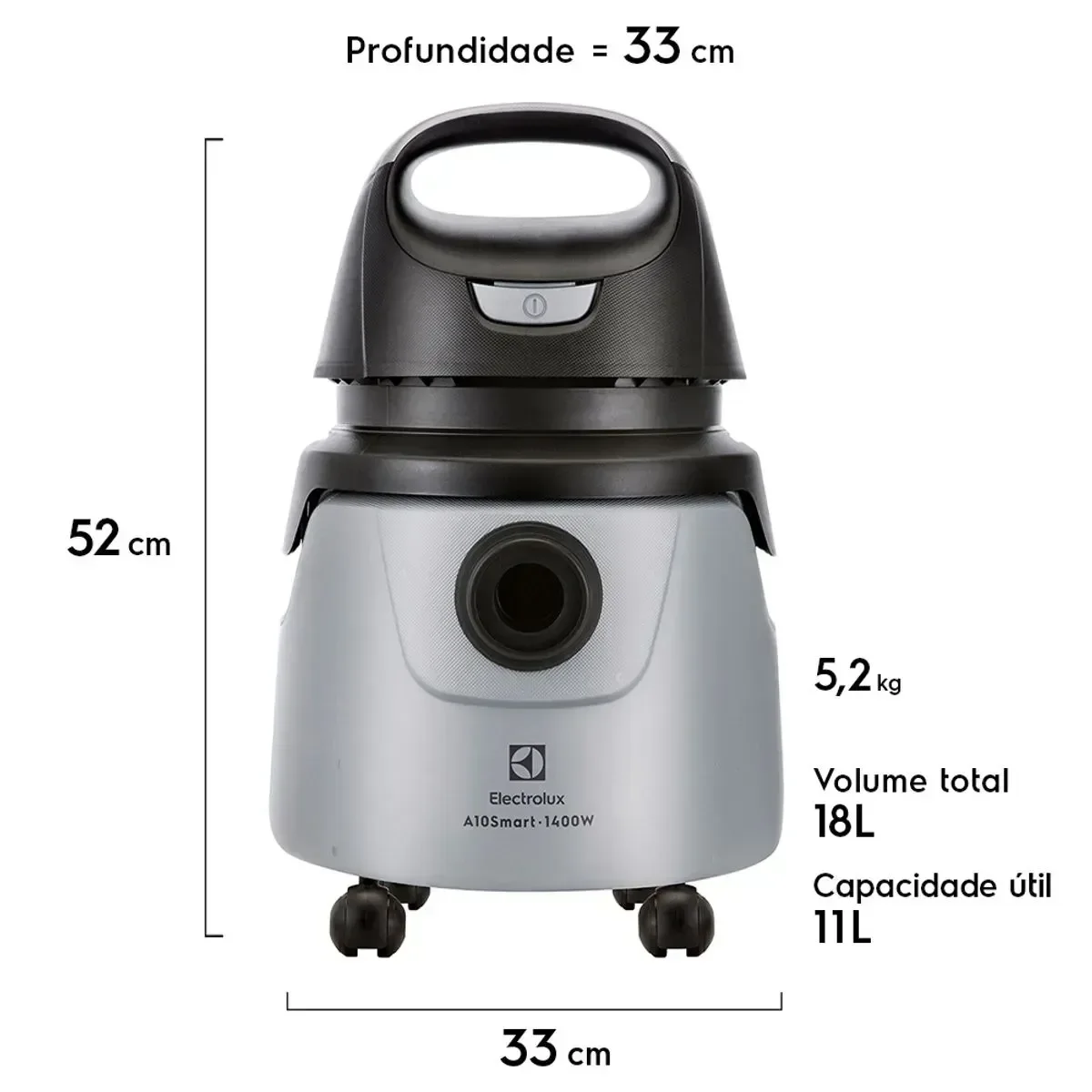 Aspirador Pó e Água Electrolux 1400w 18l Smart (a10n1) 127v - 3