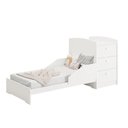 Ver imagem 6 de Berço Multifuncional 4 em 1 com Cômoda Vira Mini Cama MDF 185cm Atlanta Branco Brilho Reller