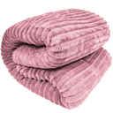 Ver imagem 2 de Cobertor Casal Manta Canelada Super Soft 1,80m X 2,0m Rosa