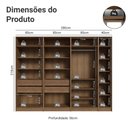 Ver imagem 2 de Guarda-Roupa Modulado 280 cm 7 Portas com Espelhos 4 Gavetas Rustic/Crema Neo Madesa 01