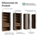 Ver imagem 4 de Guarda-Roupa Modulado 280 cm 7 Portas com Espelhos 4 Gavetas Rustic/Crema Neo Madesa 01