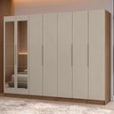 Ver imagem 3 de Guarda-Roupa Modulado 280 cm 7 Portas com Espelhos 4 Gavetas Rustic/Crema Neo Madesa 01