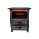 Ver imagem 2 de Kit 2 Mesa de Cabeceira Rustica 50x40x60cm Madeira de Demoliçao com Patina