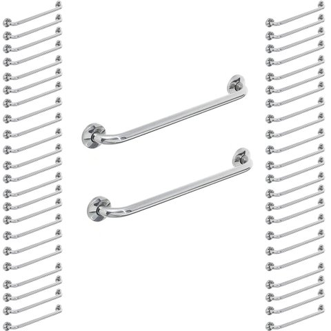 Barra Alça Apoio 80cm Aço Inox Kit 30 Uni Acessibilidade Idoso Gestante Criança Apoio Suporte Anti Q