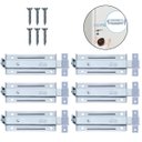 Ver imagem 1 de Ferrolho Trinco Tarjeta Fecho Chato para Porta Janela Portão 5,5cm Zincado | Silvana | Kit 06 Un