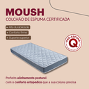 Ver imagem 2 de Colchão Casal Espuma D45 Orthocrin Moush D45 128x188x24 Espuma Certificada