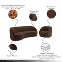 Ver imagem 3 de Conjunto Sofá Sala de Estar Bipartido 288cm e Poltrona Clarke Veludo Marrom G45 - Gran Belo