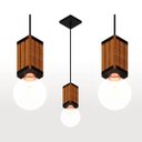 Ver imagem 3 de Pendente Vertical Madeira Capella Cabo Pp e Lâmpada 4w Âmbar