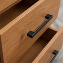 Ver imagem 7 de Conjunto Escrivaninha 140x60cm com Gaveteiro em MDF Industrial Marrom