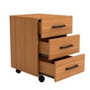 Ver mais imagens de Conjunto Escrivaninha 140x60cm com Gaveteiro em MDF Industrial Marrom
