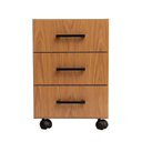 Ver imagem 6 de Conjunto Escrivaninha 140x60cm com Gaveteiro em MDF Industrial Marrom
