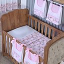 Ver imagem 2 de Lençol de Berço sem Elástico Percal de Algodão Liso Bebe Menino Menina 1 Peça:safari Rosa