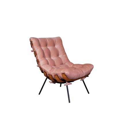 Poltrona Costela Luxo Dora Bela - 0125 Rosa