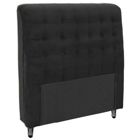 Cabeceira para Cama Box Solteiro 90 Cm Ana Preto Suede - Estopar