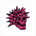 Ver imagem 1 de TAPETE CAPACHO CAVEIRA PINK E PRETO GRANDE.