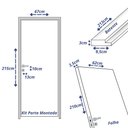 Ver imagem 2 de Kit Porta de Madeira 210x62cm Batente 9,5cm Lisa Primer Uniportas Abertura Direita