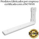 Ver mais imagens de 4 Suportes Mão Francesa 15cm Fixador de Pare Design Moderno Embutido em L Branco
