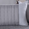 Peseira de Cama Queen - Kit 5 Pçs com Almofadas Cheias: Cinza - 3