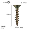 Ver imagem 6 de Parafuso Chipboard Phillips Stein 5.0x25 Caixa 500 Pçs