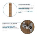Ver imagem 7 de Guarda-Roupa Modulado Canto Oblíquo Reflecta com LED 5 Portas e Cantoneira MDF Cairo Marrom/Fendi