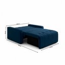 Ver imagem 7 de Sofá Cama para Sala de Estar Amora New Veludo Matrix - Azul
