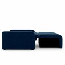 Ver imagem 5 de Sofá Cama para Sala de Estar Amora New Veludo Matrix - Azul