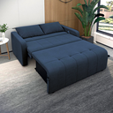 Ver imagem 3 de Sofá Cama para Sala de Estar Amora New Veludo Matrix - Azul