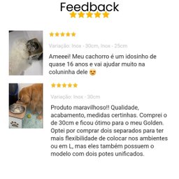 Comedouro Elevado Pet Cachorro Grande Mdf - 30 Cm - 6