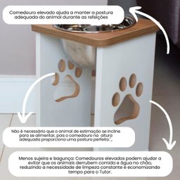 Comedouro Elevado Pet Cachorro Grande Mdf - 30 Cm - 3