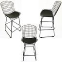 Ver imagem 1 de Kit 3 Banquetas BERTÓIA preta altura 60cm - Poltronas do Sul