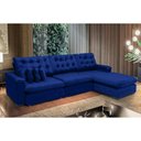 Ver imagem 1 de Sofá Berlin 3.85x2.10m com Chaise Super Pillow Top - Azul