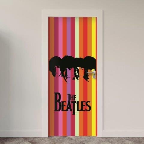 Adesivo Murales The Beatles - Decalcomania In Vinile Multicolore Per Pareti, PC, Auto, Waterproof - Foto 3