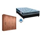 Ver imagem 1 de Cama Box Casal + Colchão D45 Cecina + Guarda Roupa Master 8.6 Atacama