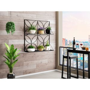 Jardineira Floreira Decorativa Suspensa em Ferro - 100x100