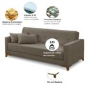 Ver imagem 3 de Sofá Cama 3 Lugares 2,00m Aurora Suede Adonai Estofados