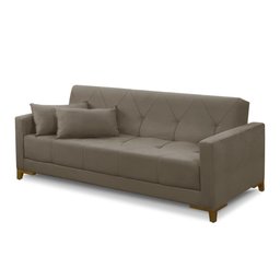 Sofá Cama 3 Lugares 2,00m Aurora Suede Adonai Estofados - 4