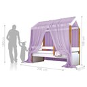 Ver imagem 3 de Cama Montessori Exclusiv Solteiro com Colchão e Voal Lilás