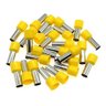50x Kit Terminal Tubular Ilhós 70mm Amarelo Pré Isolado - 3