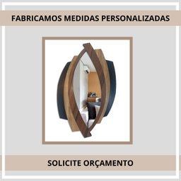 Espelho Decorativo Moldura Madeira Pegui Montreal 53x85:Marrom - 3