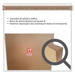 Espelho Decorativo Moldura Madeira Pegui Montreal 53x85:Marrom - 6